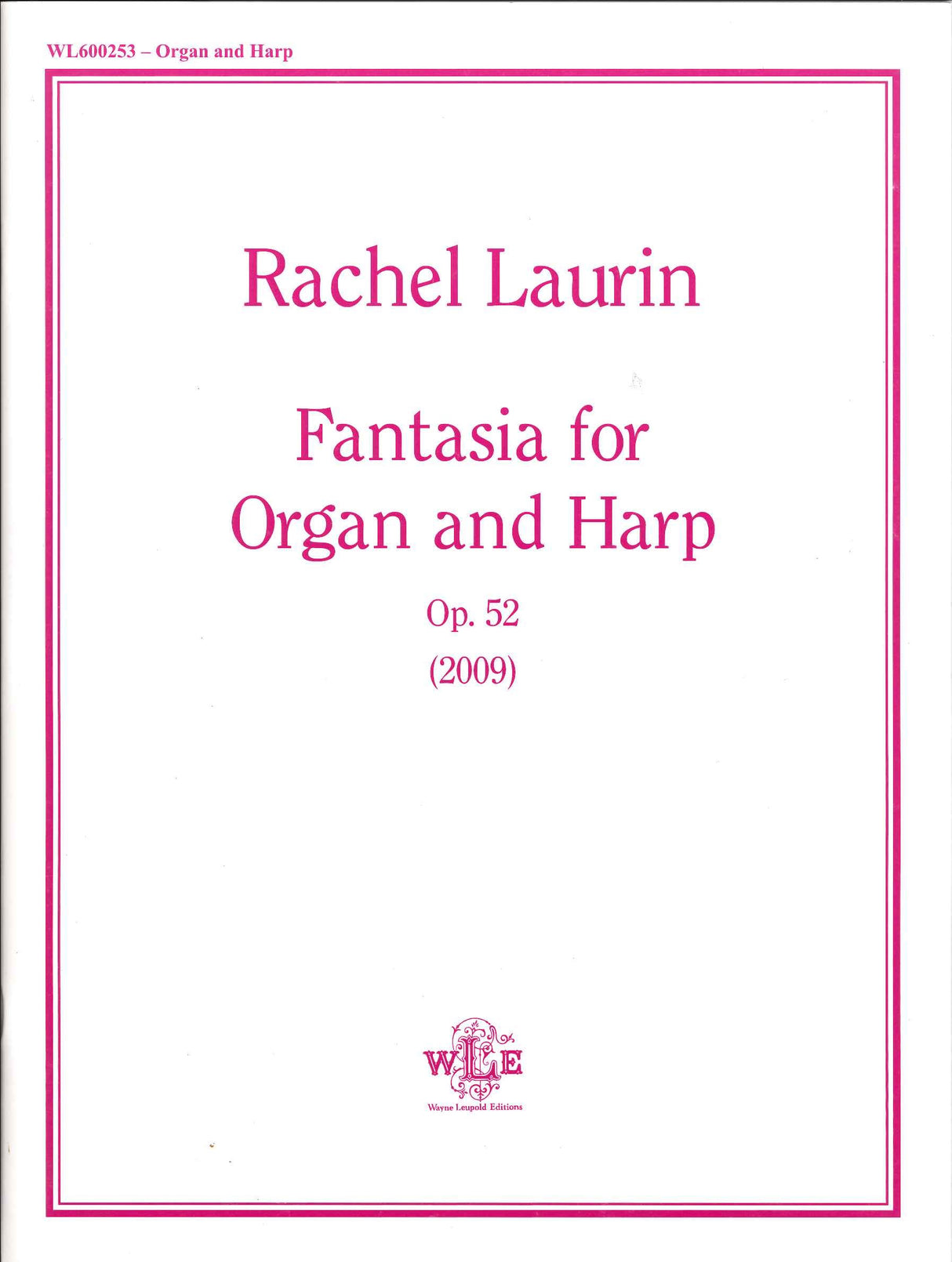Laurin, Fantasia for Organ & Harp op. 52 (Wayne Leupold)