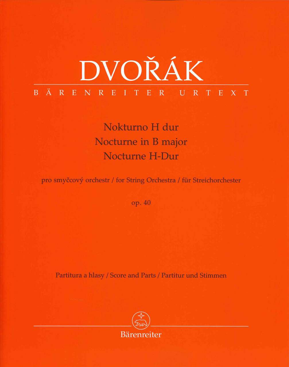 Dvorak, Nocturne op. 40: Score & Parts (Barenreiter)