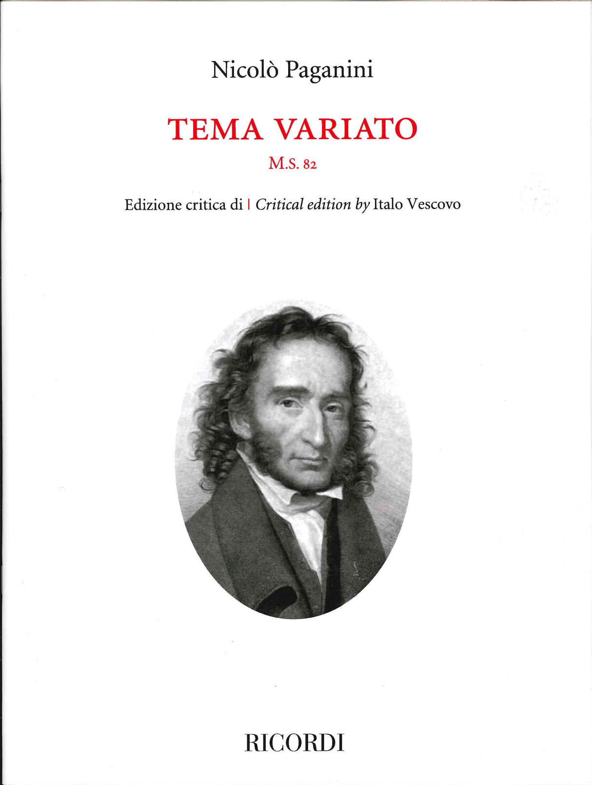 Paganini, Tema variato M.S. 82 (Vn Solo) (Ricordi)