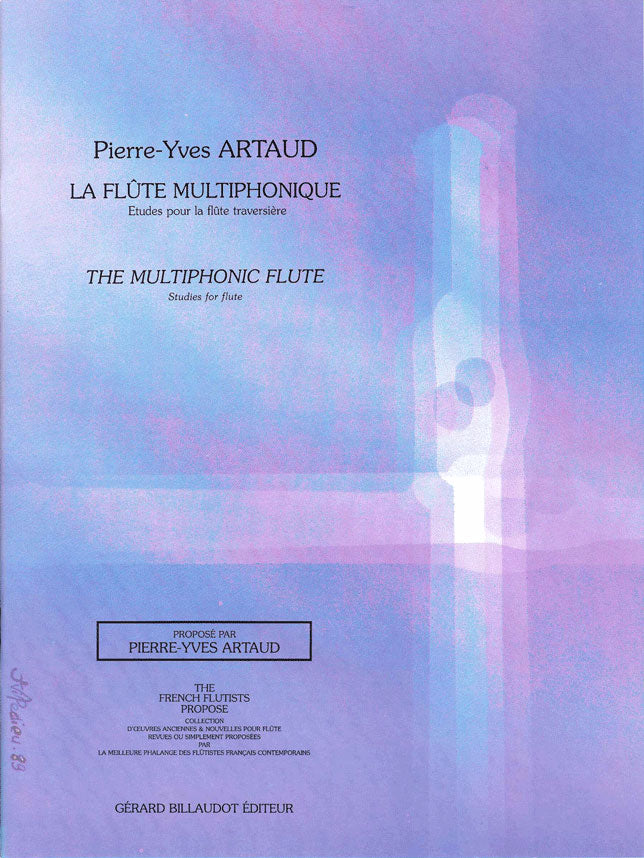 Artaud, Flute multiphonique: Etudes (Billaudot)