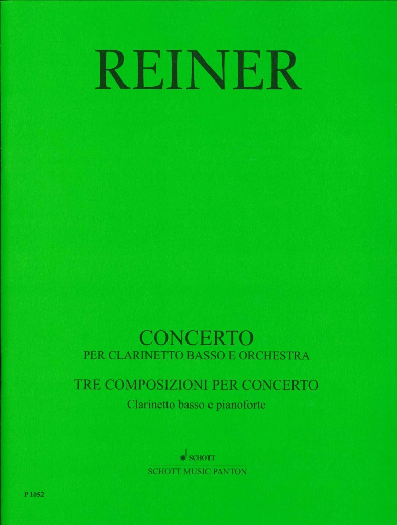 Reiner, Concerto for Bass Clarinet (Panton)