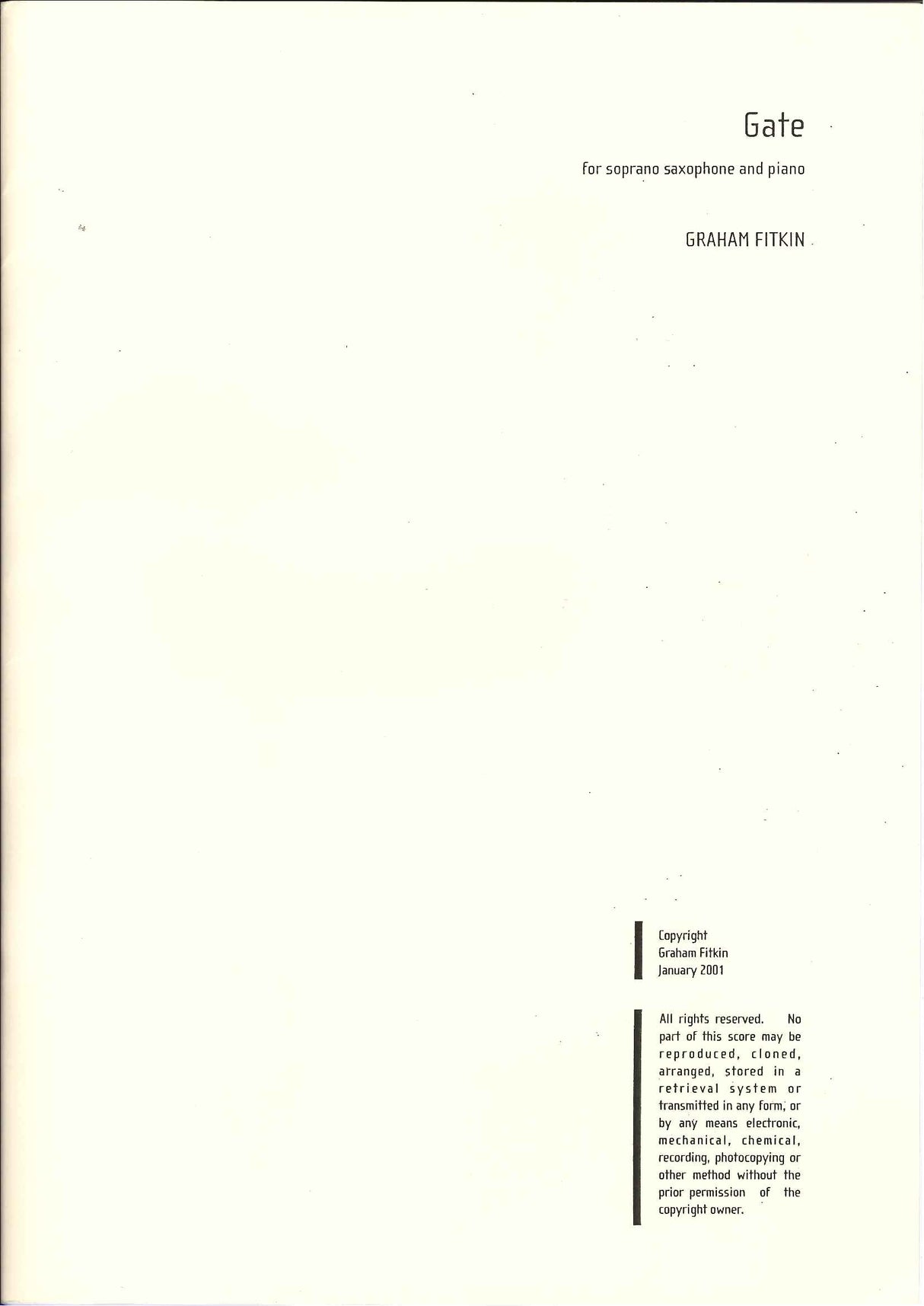 Fitkin, Gate (SSax,Pf) (Graham Fitkin Group)