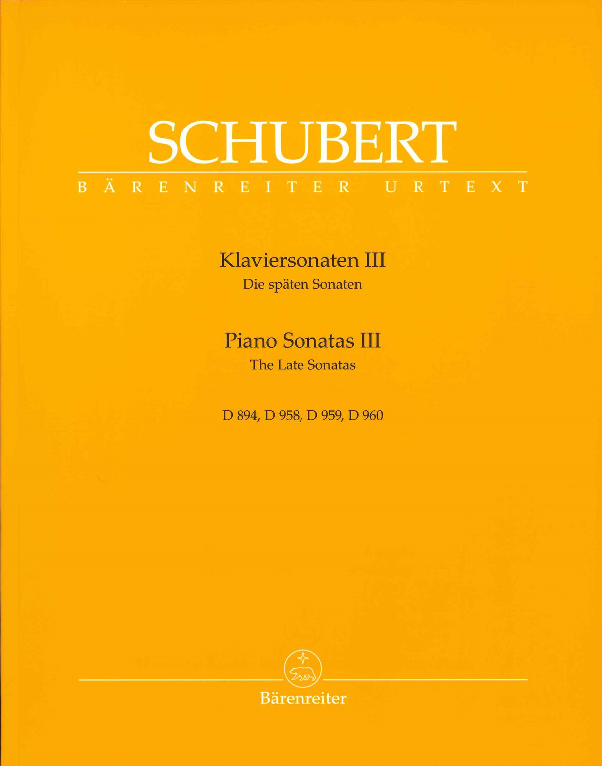 Schubert, Sonatas 3: D 894, 958-960 (Barenreiter)
