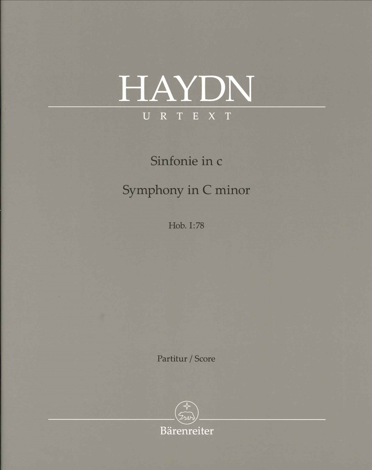 Haydn, Symphony No. 78 in c Full Score (Barenreiter)