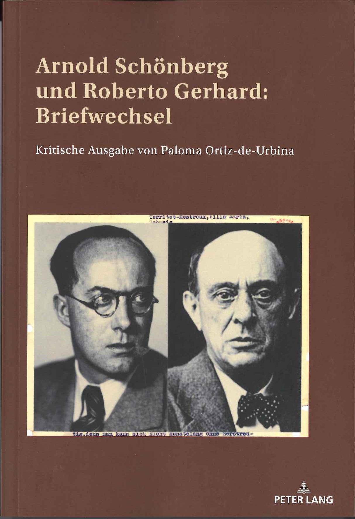 Arnold Schonberg und Roberto Gerhard (Peter Lang)