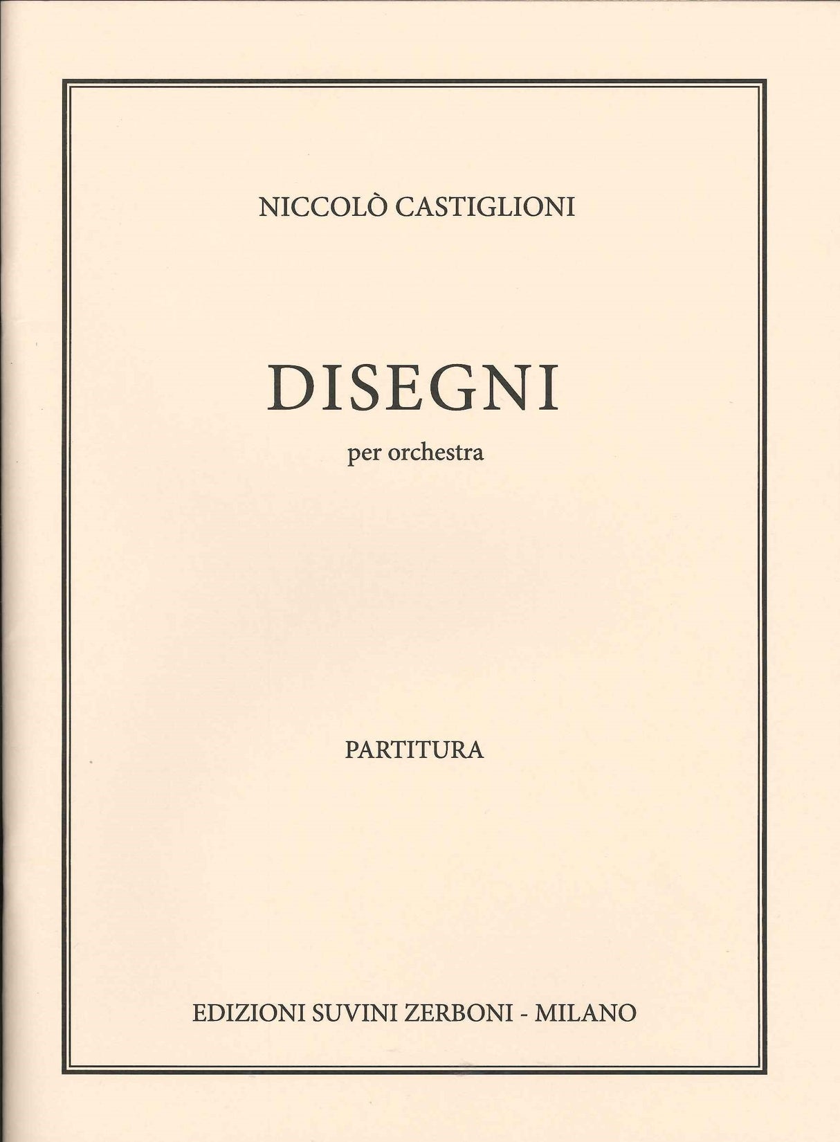 Castiglioni, Disegni (Suvini Zerboni)