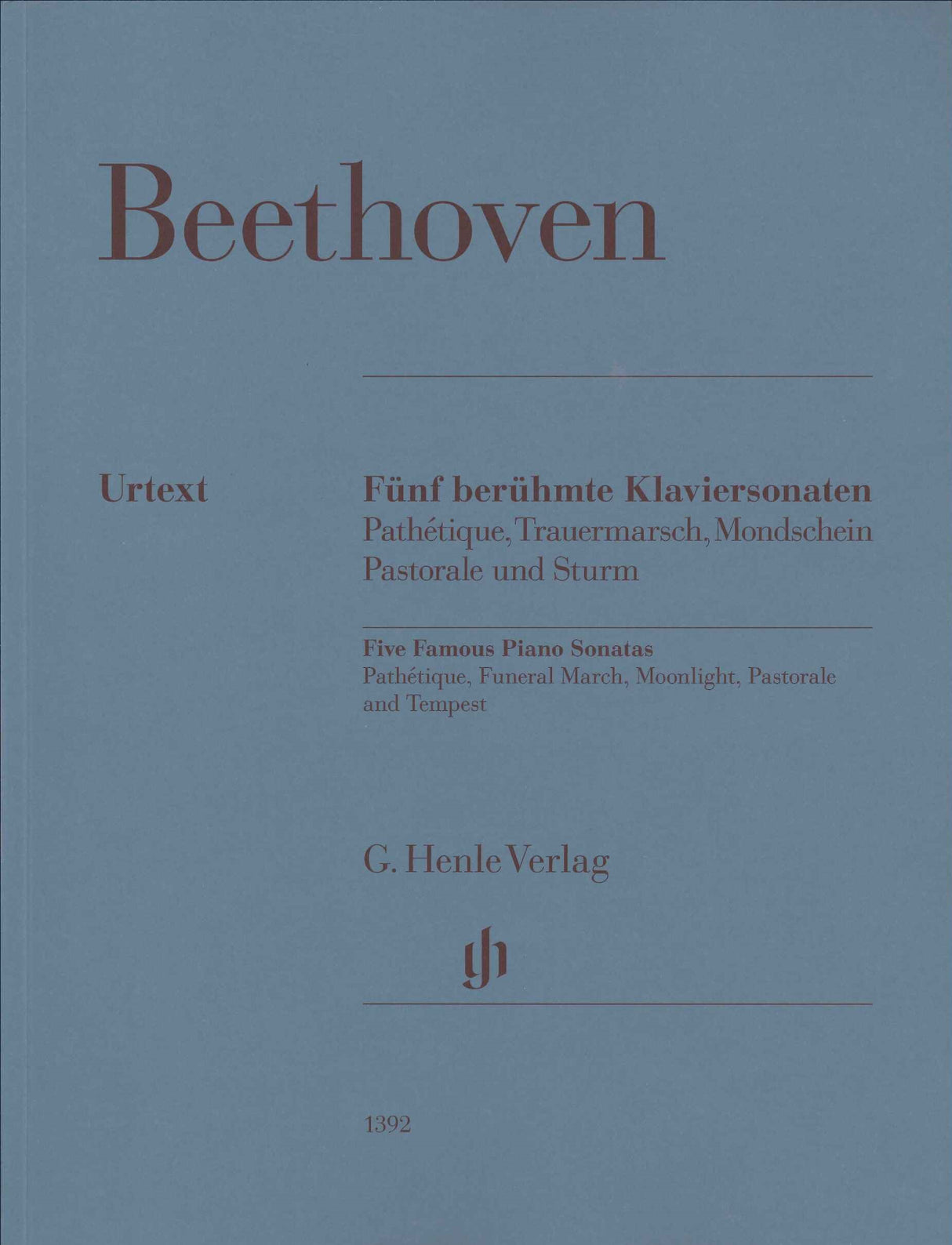 Beethoven, 5 Famous Sonatas (Henle)