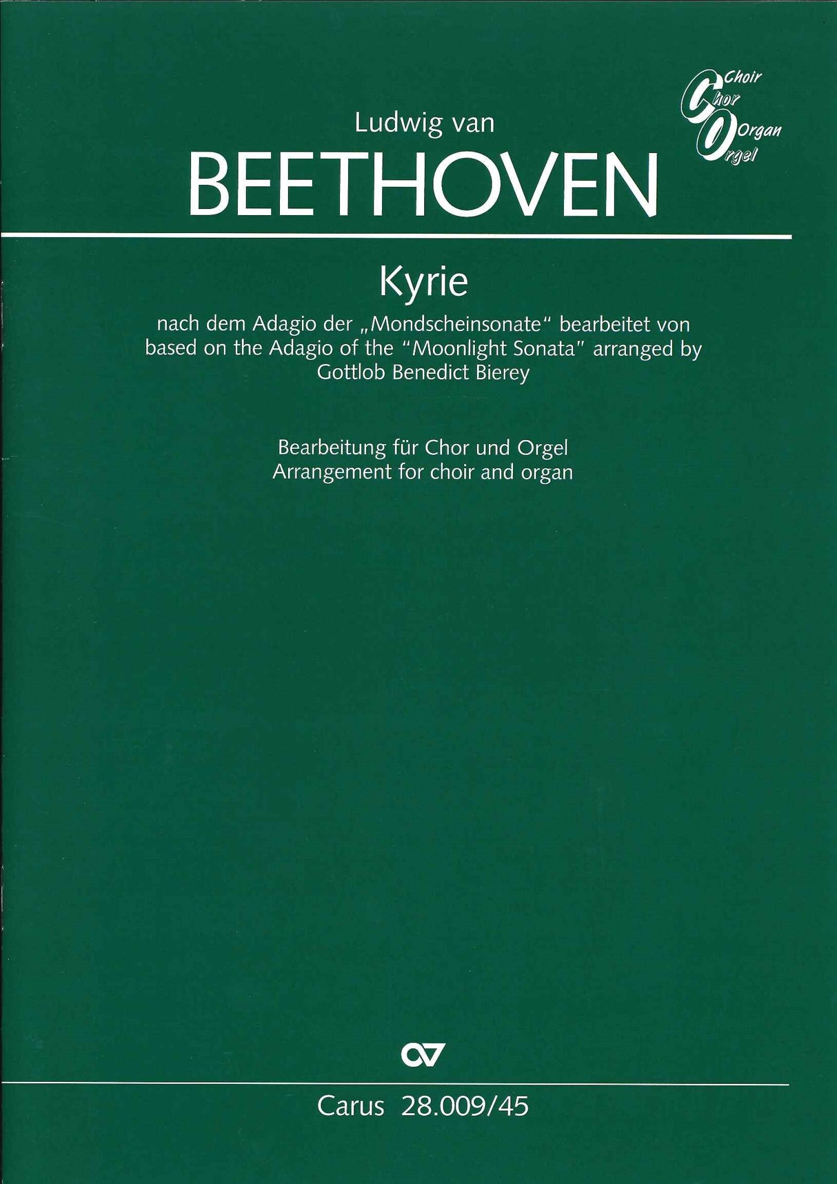 Beethoven, Kyrie-Moonlight c# Org.Scr (Carus)