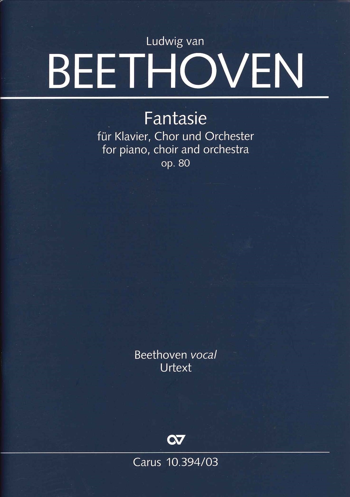 Beethoven, Chorfantasie op. 80 [G/E] (Carus)