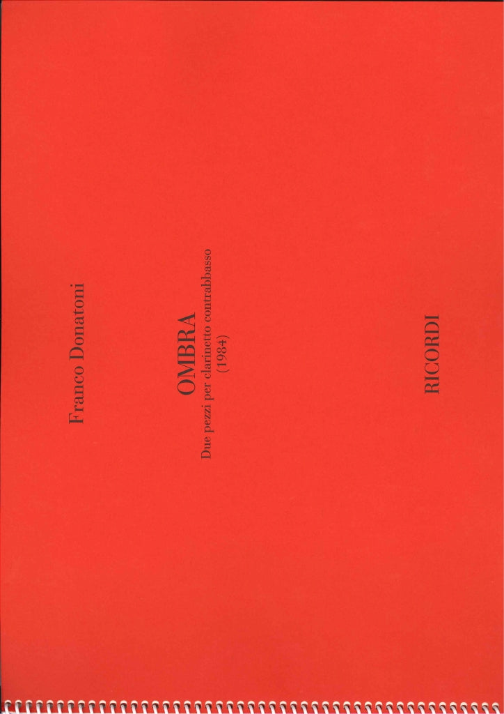 Donatoni, Ombra (CBCl Solo) (Ricordi)