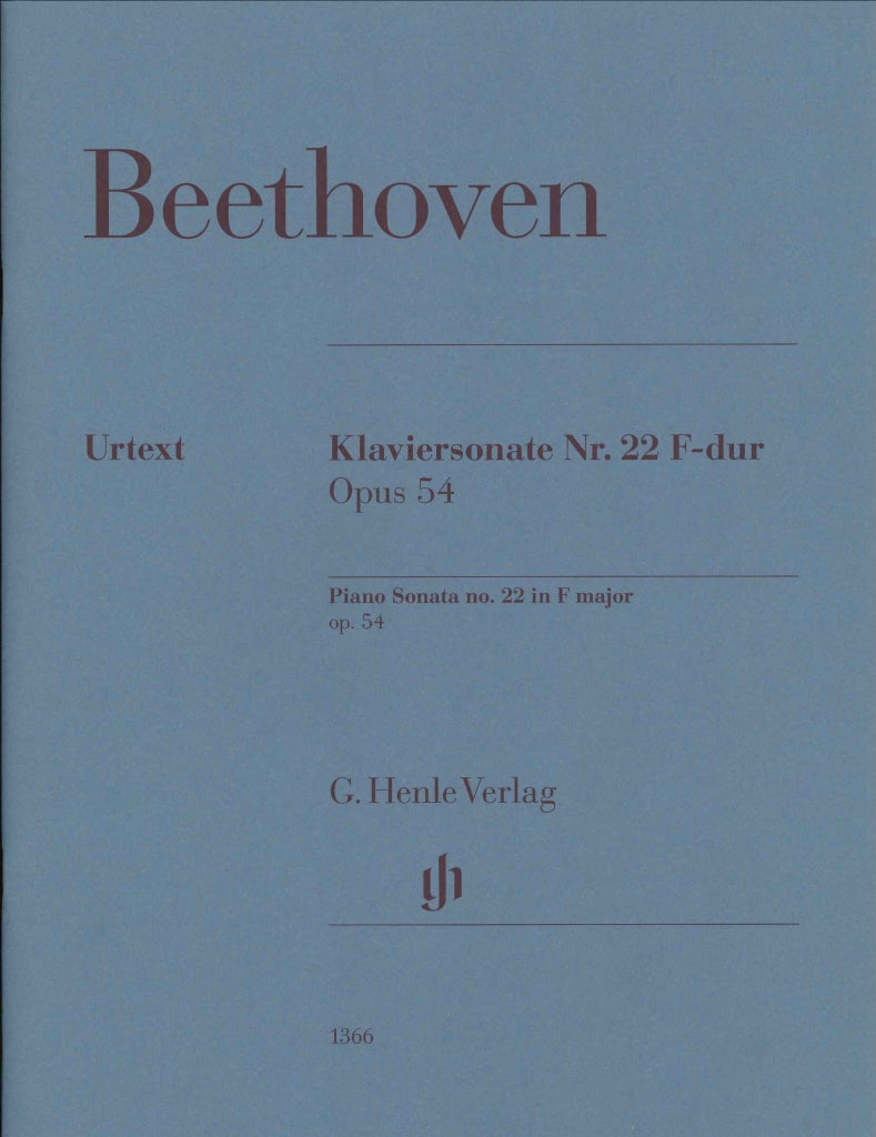 Beethoven, Sonata No.22 op. 54 (Gertsch) (Henle)