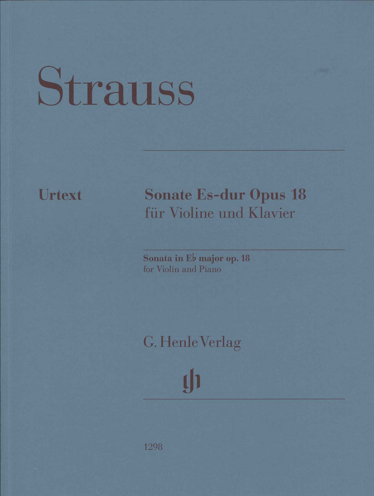 Strauss,R., Sonata op. 18 in Eb (Kramer) (Henle)