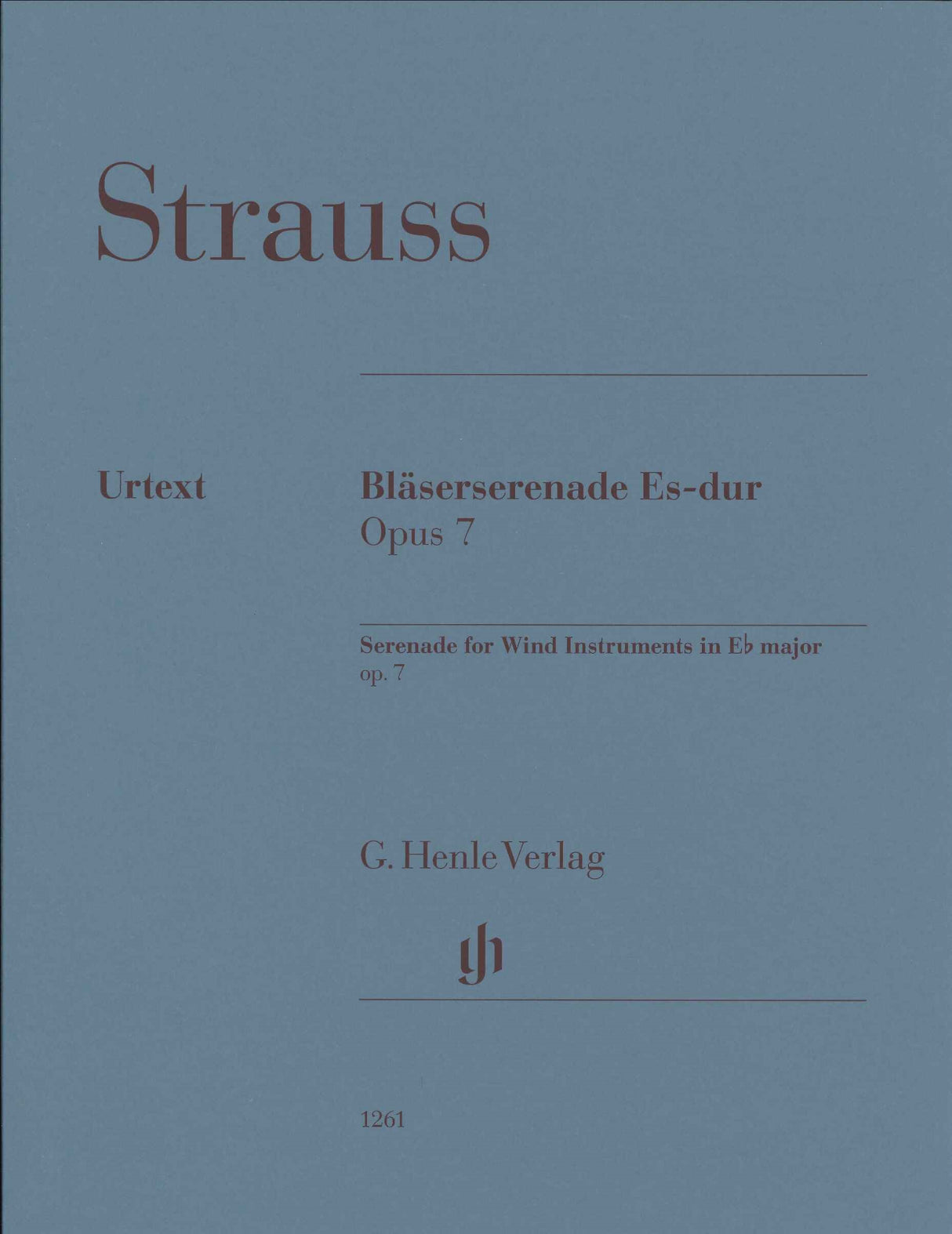 Strauss,R., Serenade op. 7 in Eb (Henle)