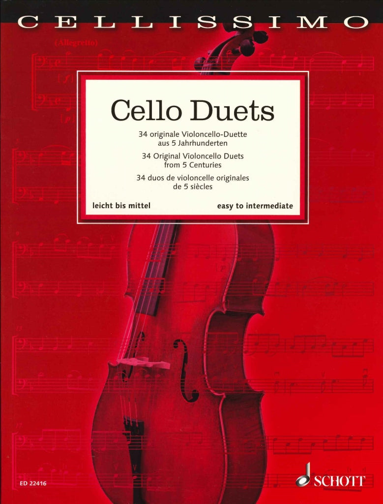 Cello Duets: 34 Original Duets from 5 Ce (Schott)