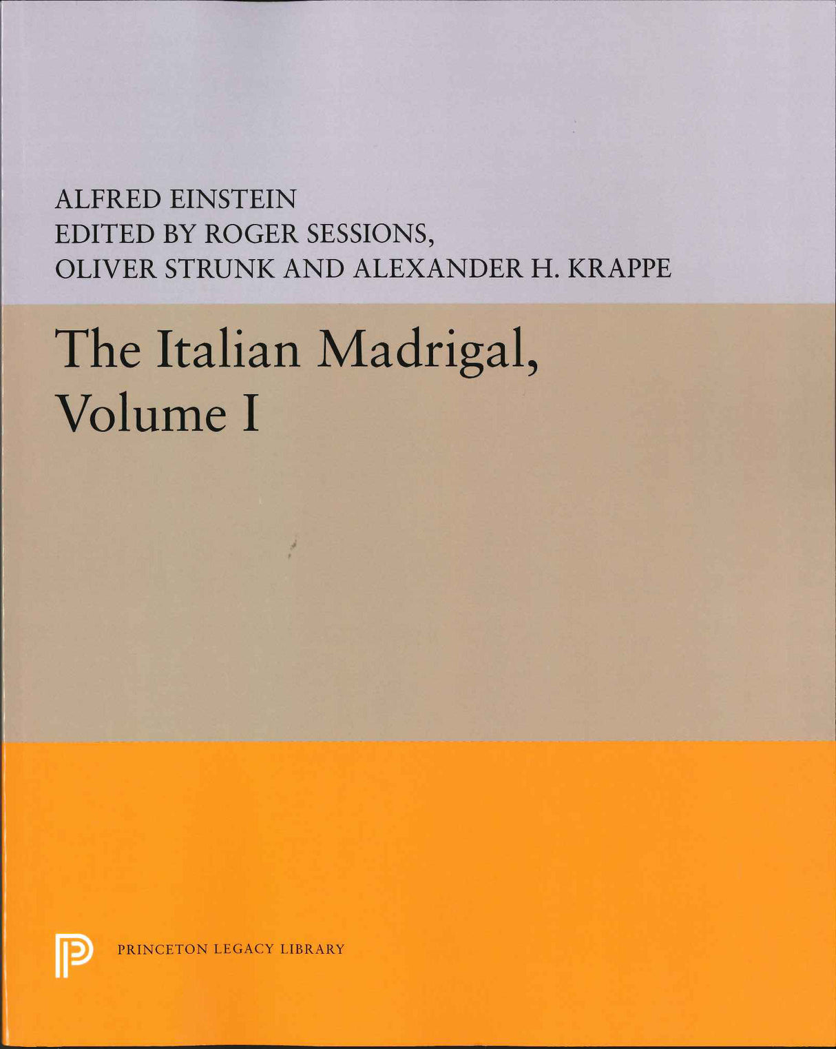 Italian Madrigal, vol. 1 (Princeton University Press)