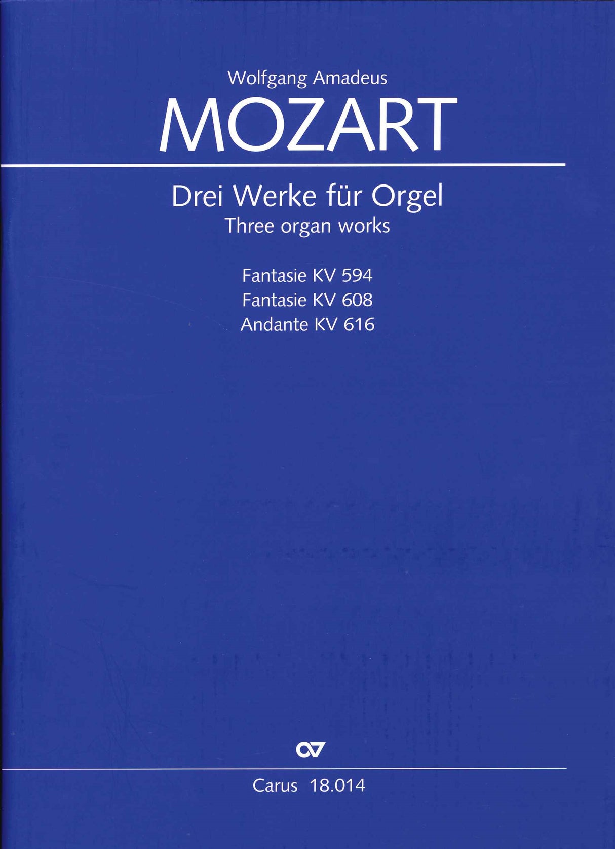 Mozart, 3 Werke fur Orgel (Carus)