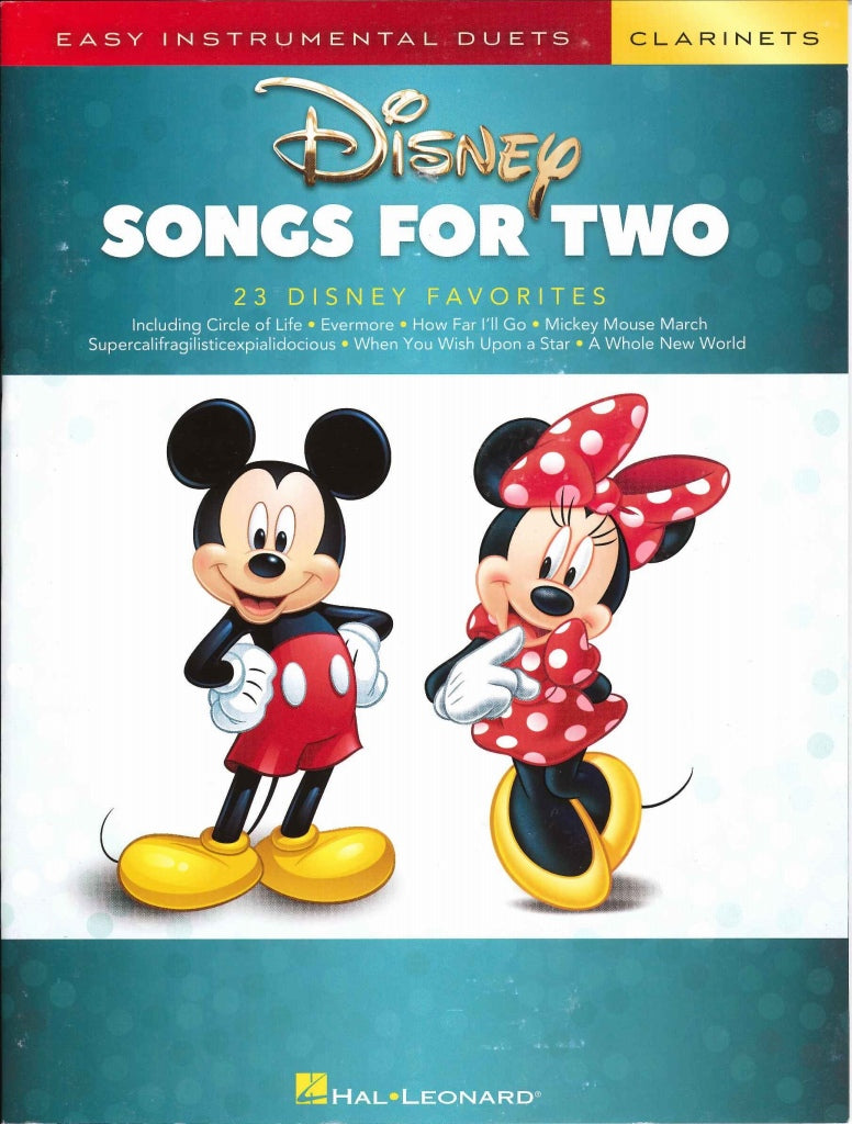 Disney Songs for Two (2Cl) (Hal Leonard)
