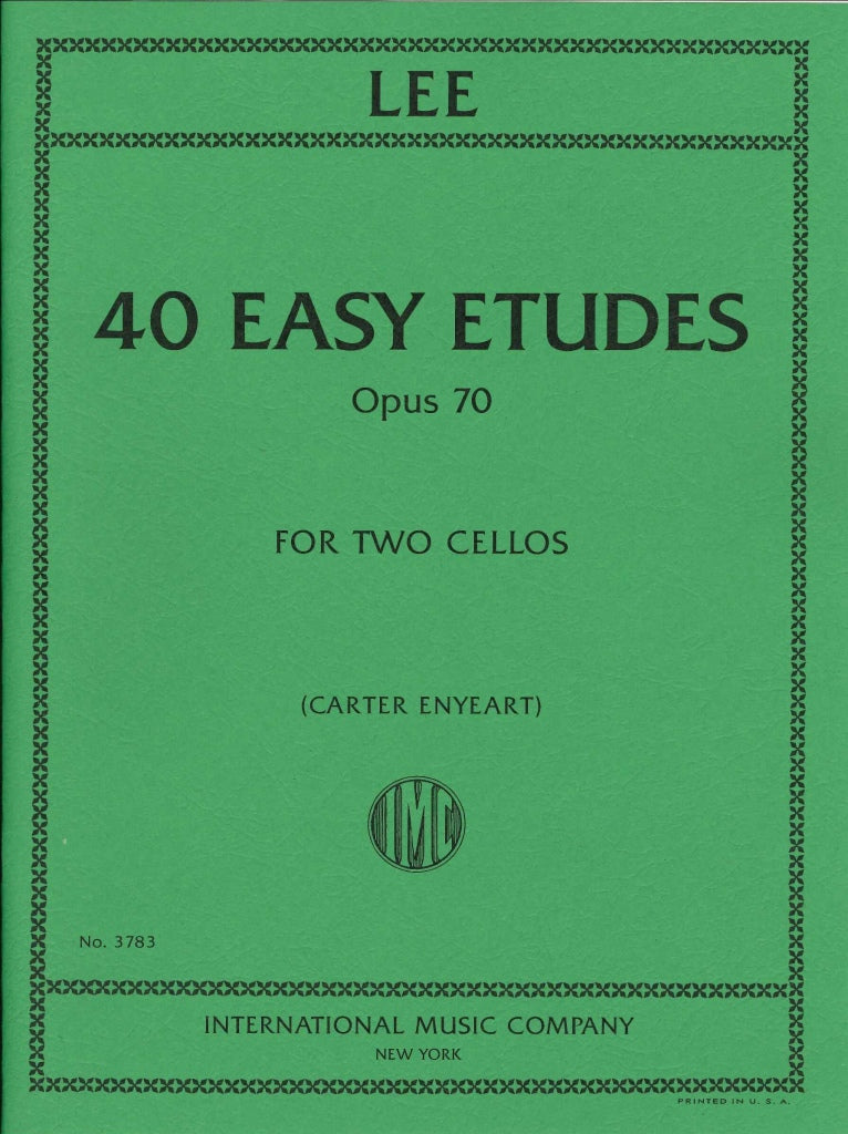 Lee, 40 Easy Etudes op. 70 for 2 Cellos (IMC)