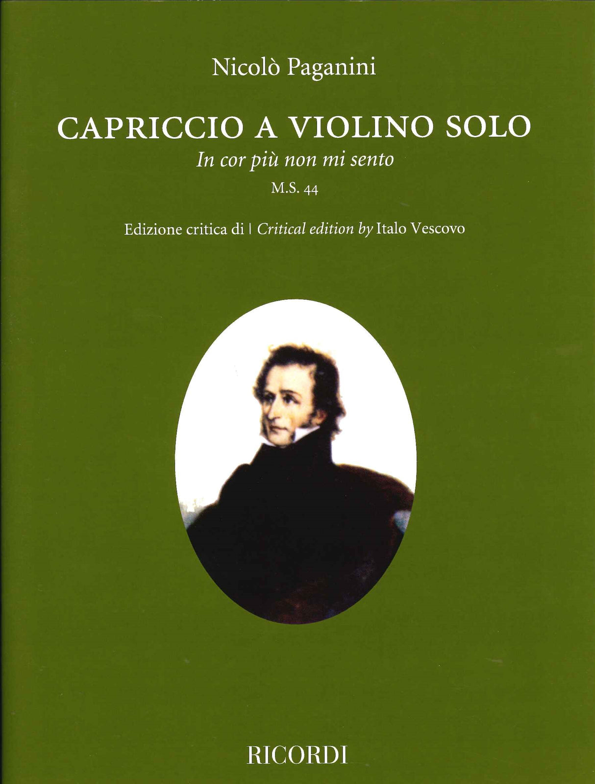 Paganini, Capriccio In cor piu non mi... (Ricordi)
