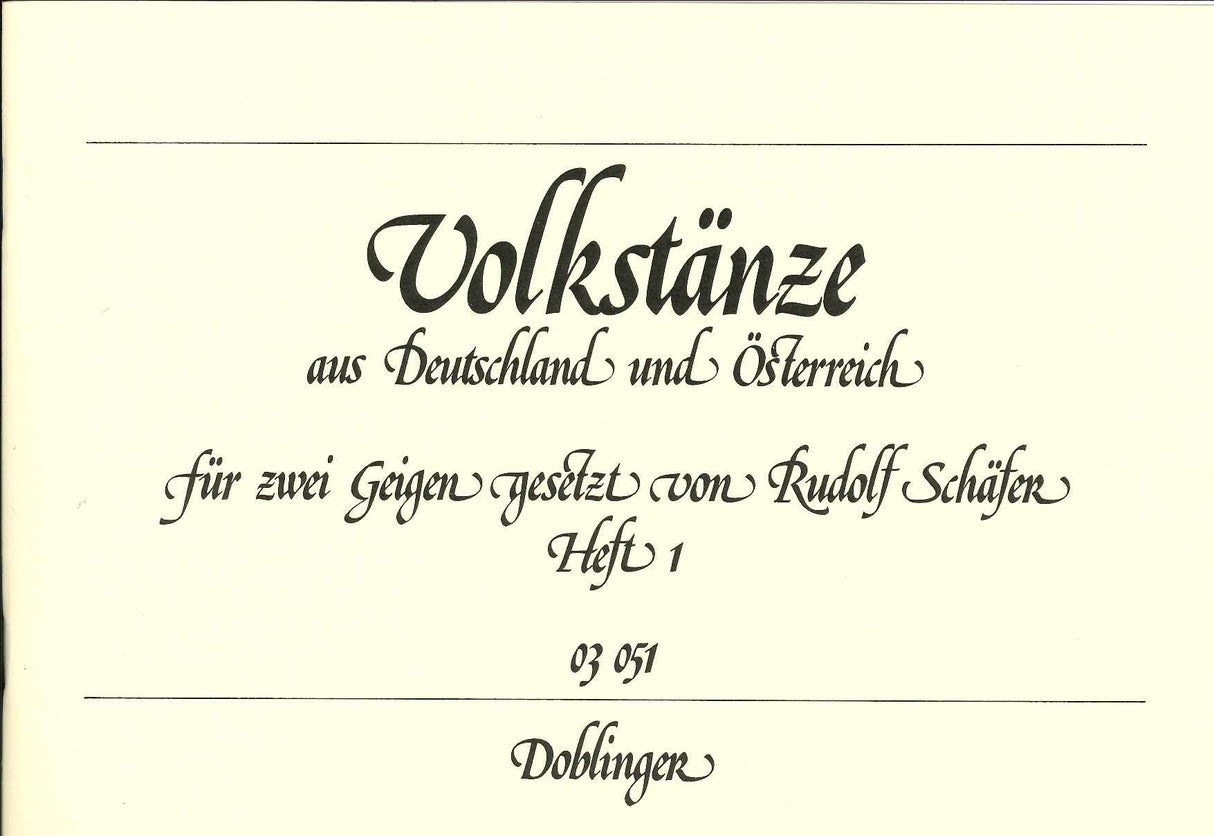 Volkstanze aus Deutschland & Osterr. 1 (Doblinger)
