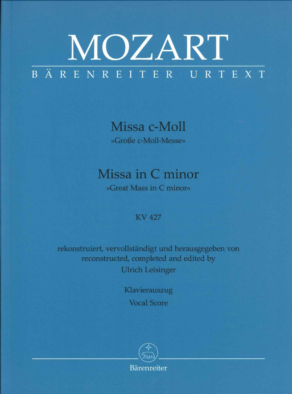 Mozart, Missa KV 427(417a) (Leisinger) (Barenreiter)