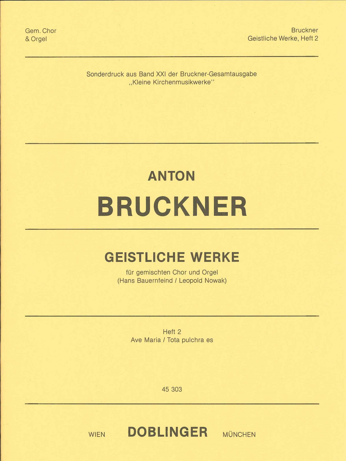 Bruckner, Geistliche Werke 2 (Doblinger)