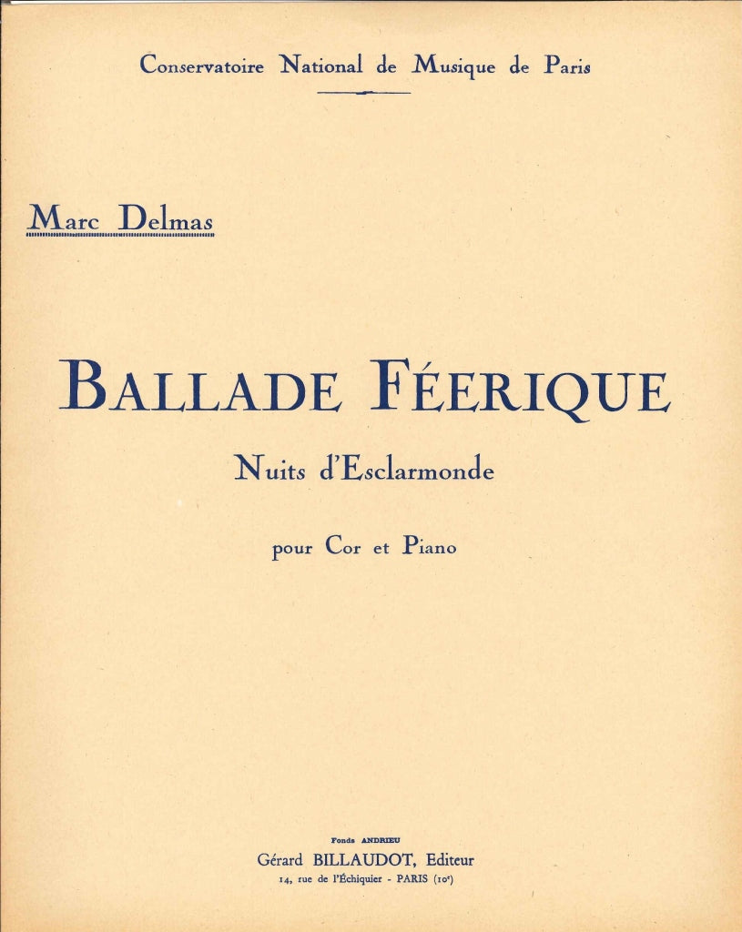 Delmas, Ballade feerique (Billaudot)