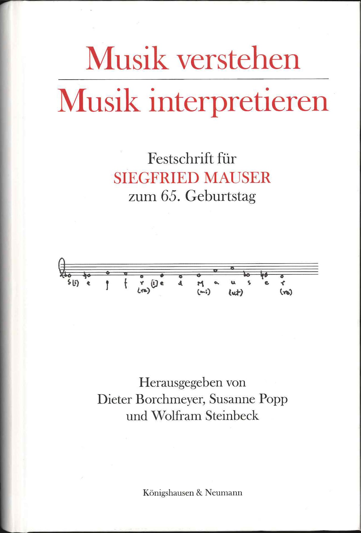 Borchmeyer, Musik verstehen: Musik inter (Konigshausen & Neumann)