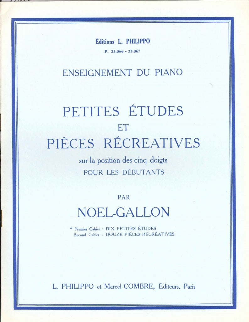 Noel-Gallon, Petites Etudes et Pieces 1 (Combre)