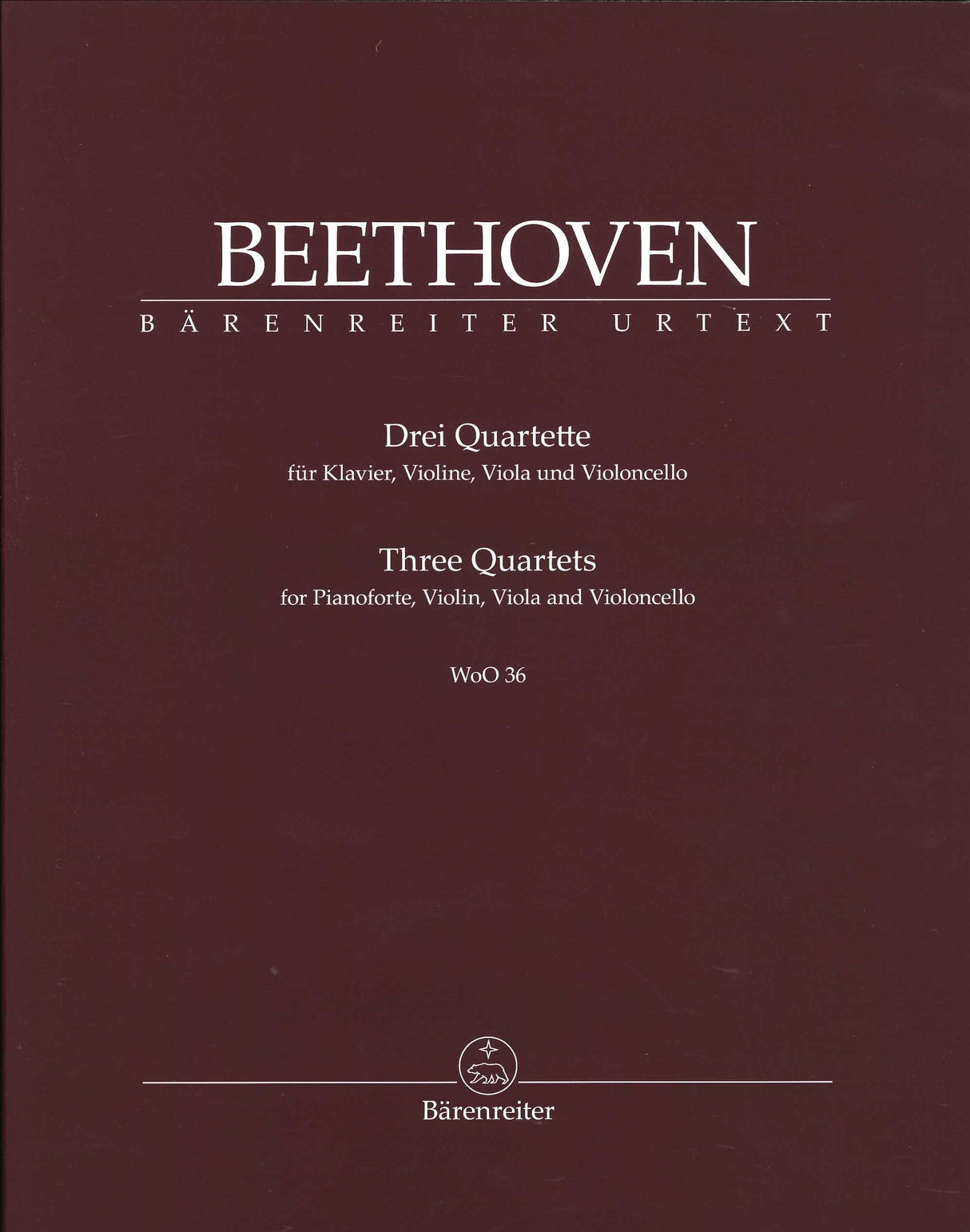 Beethoven, 3 Quartets WoO 36 (Barenreiter)