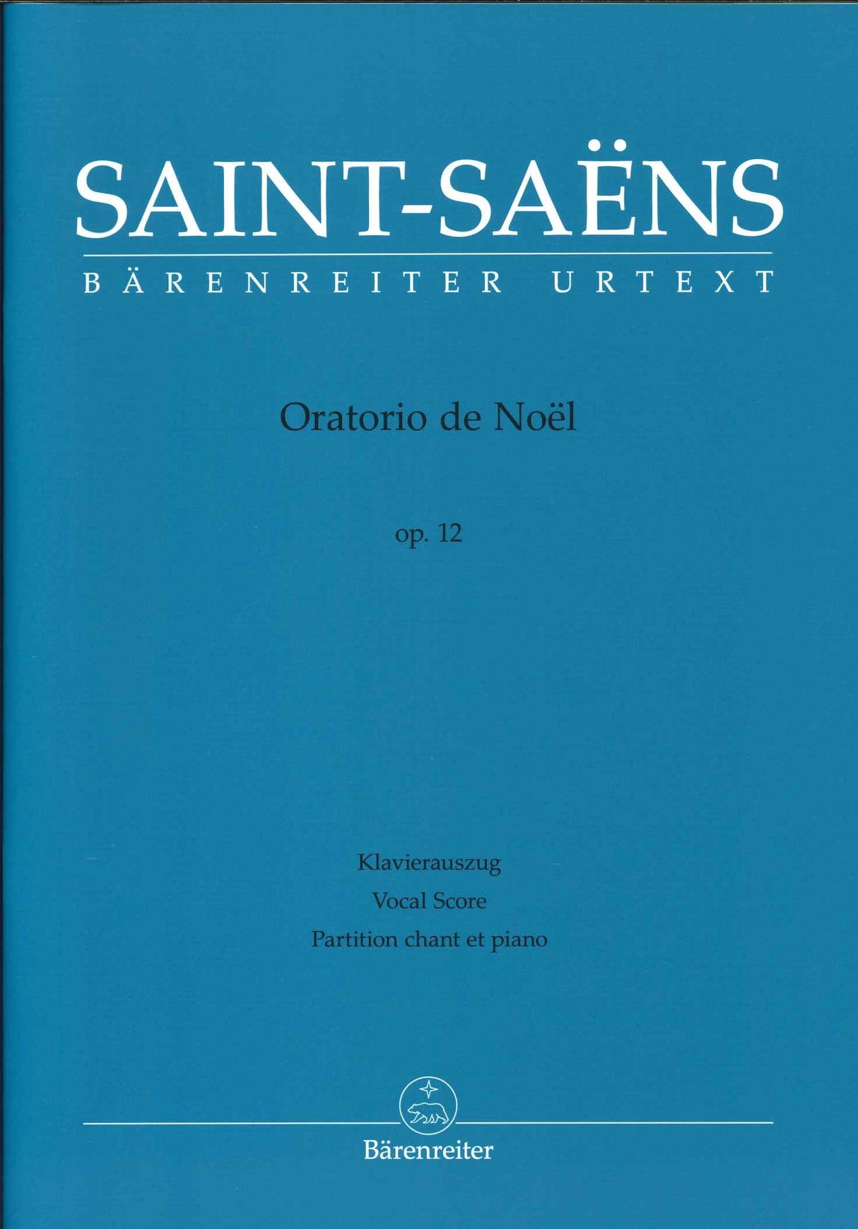 Saint-Saens, Oratorio de Noel Vocal Scor (Barenreiter)