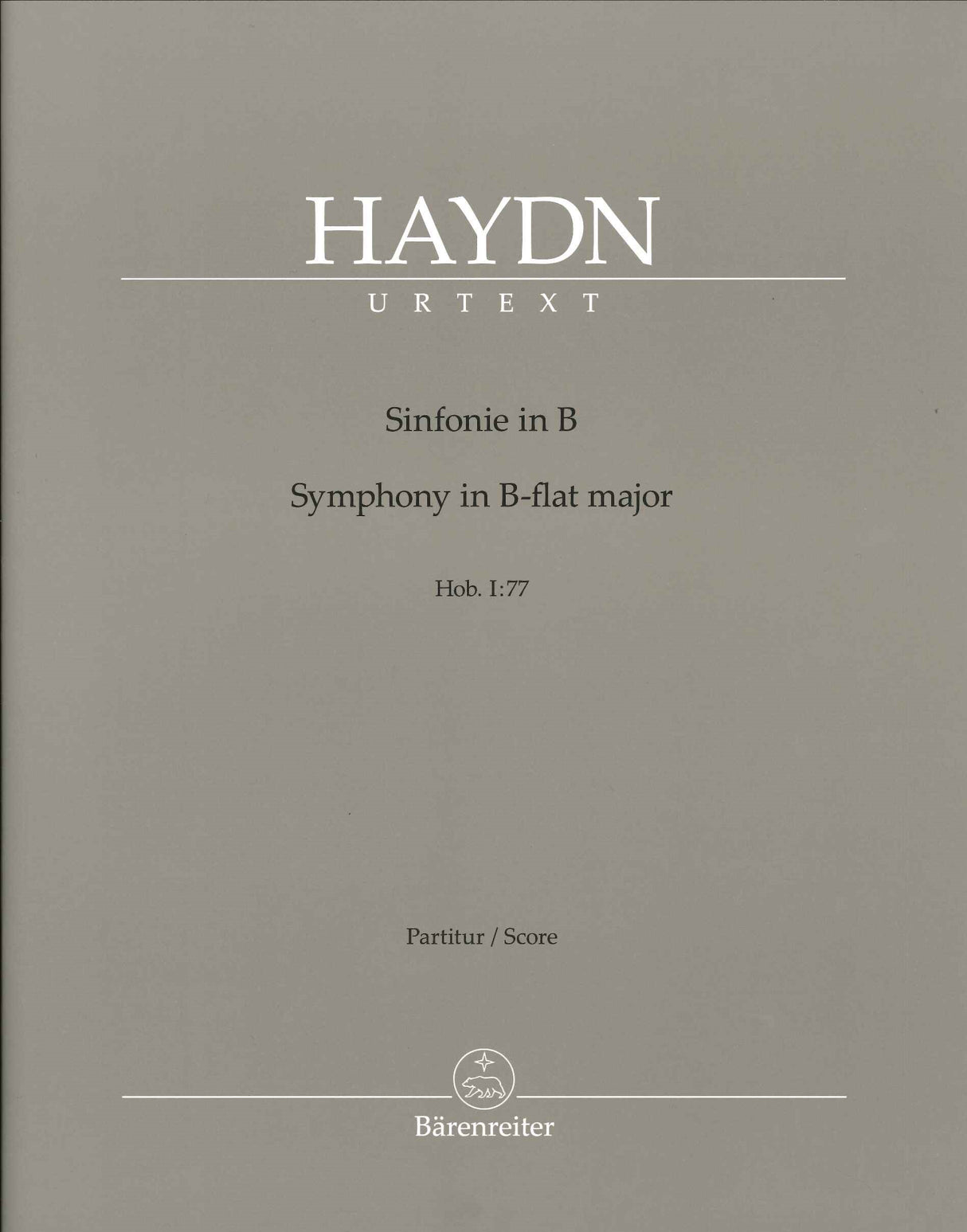 Haydn, Symphony No. 77 Full Score (Barenreiter)