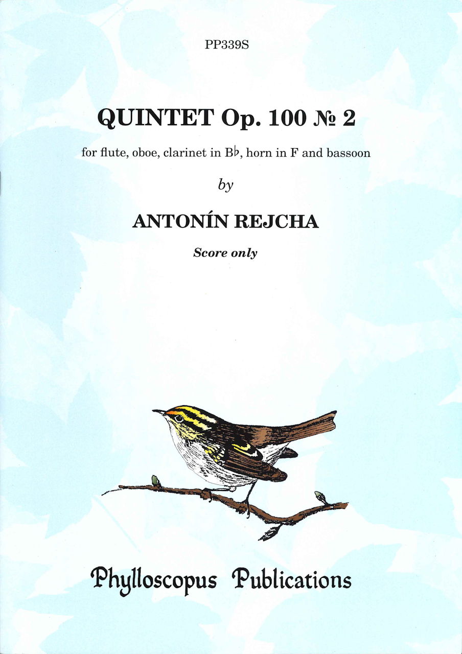 Reicha, Quintet op. 100/2 in d: Score (Phylloscopus Publications)