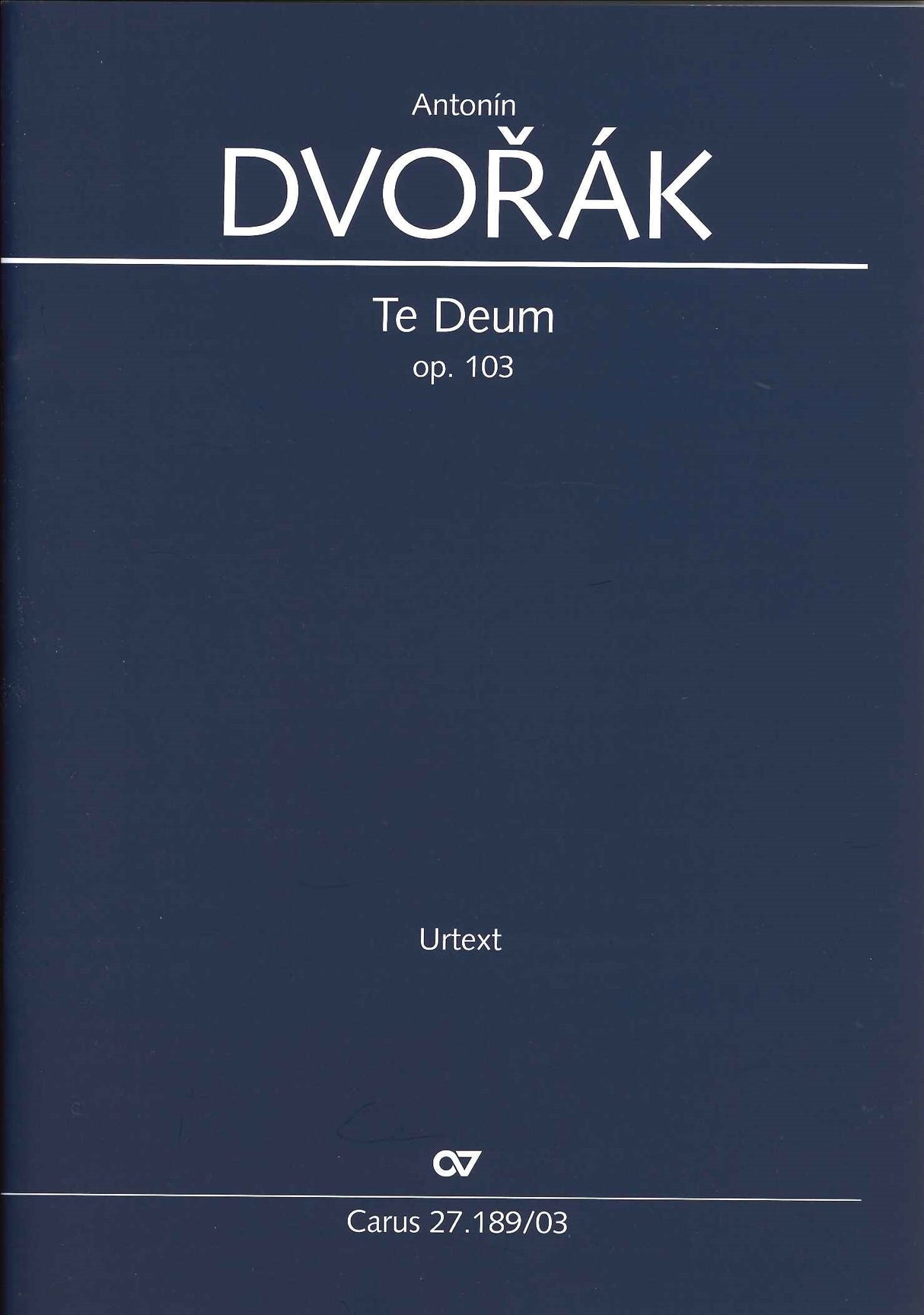 Dvorak, Te Deum op. 103 B 176 [L] (Carus)