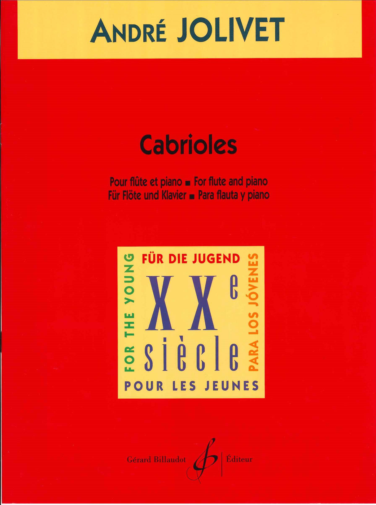Jolivet, Cabrioles (Flute,Piano) (Billaudot)
