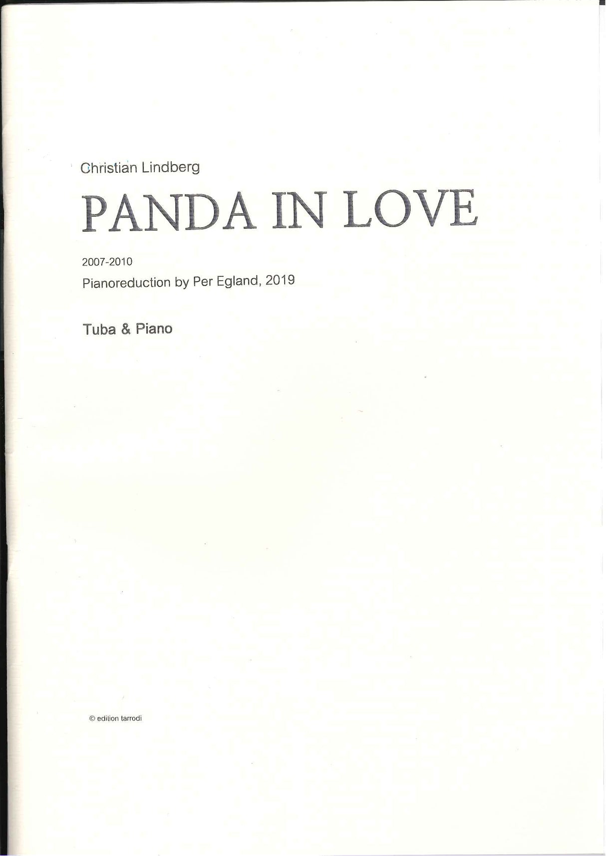 Lindberg, Panda in Love. Tuba & Piano (Tarrodi, Edition)