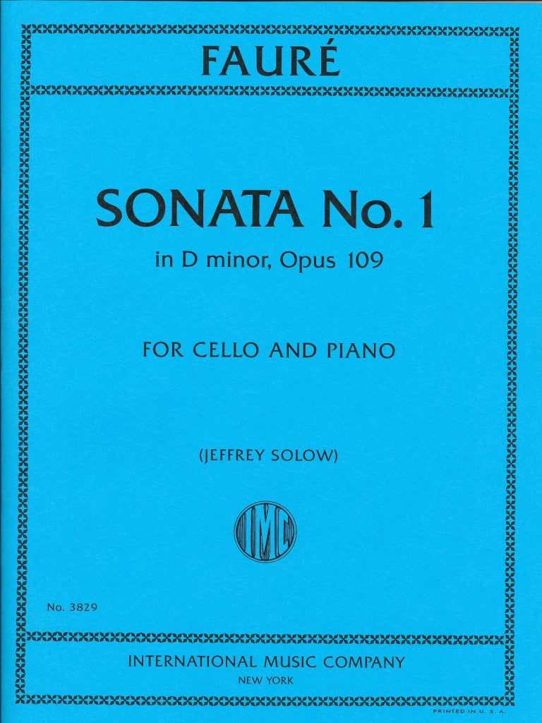 Faure, Sonata No. 1 in d, op. 109 (IMC)