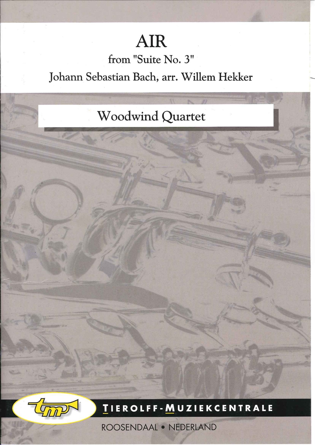 Bach, Air from Suite No. 3 (Fl,Ob,Cl,Bn) (Tierolff)