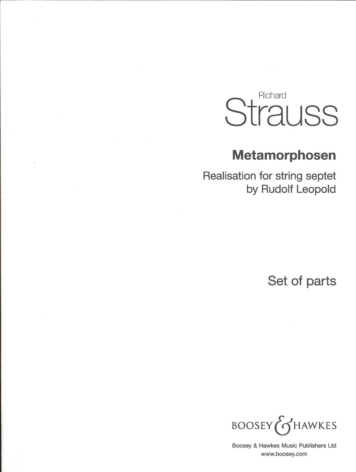 Strauss,R., Metamorphosen (Septet) (Boosey)
