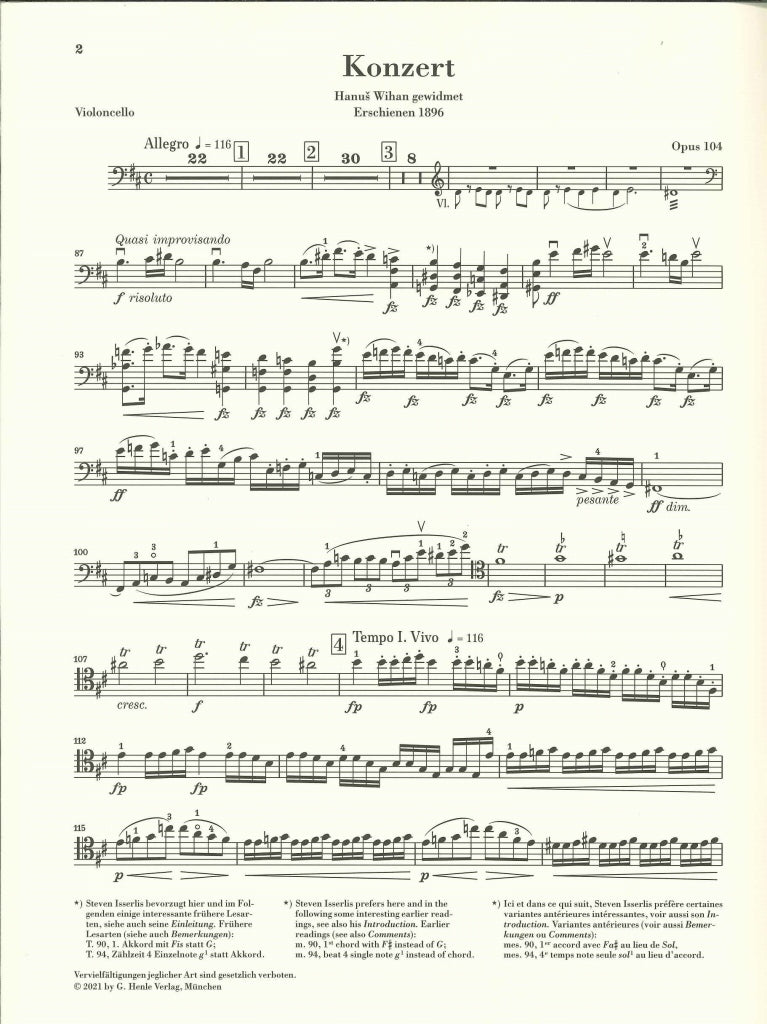 Dvorak, Concerto in b min. (Oppermann) (Henle)