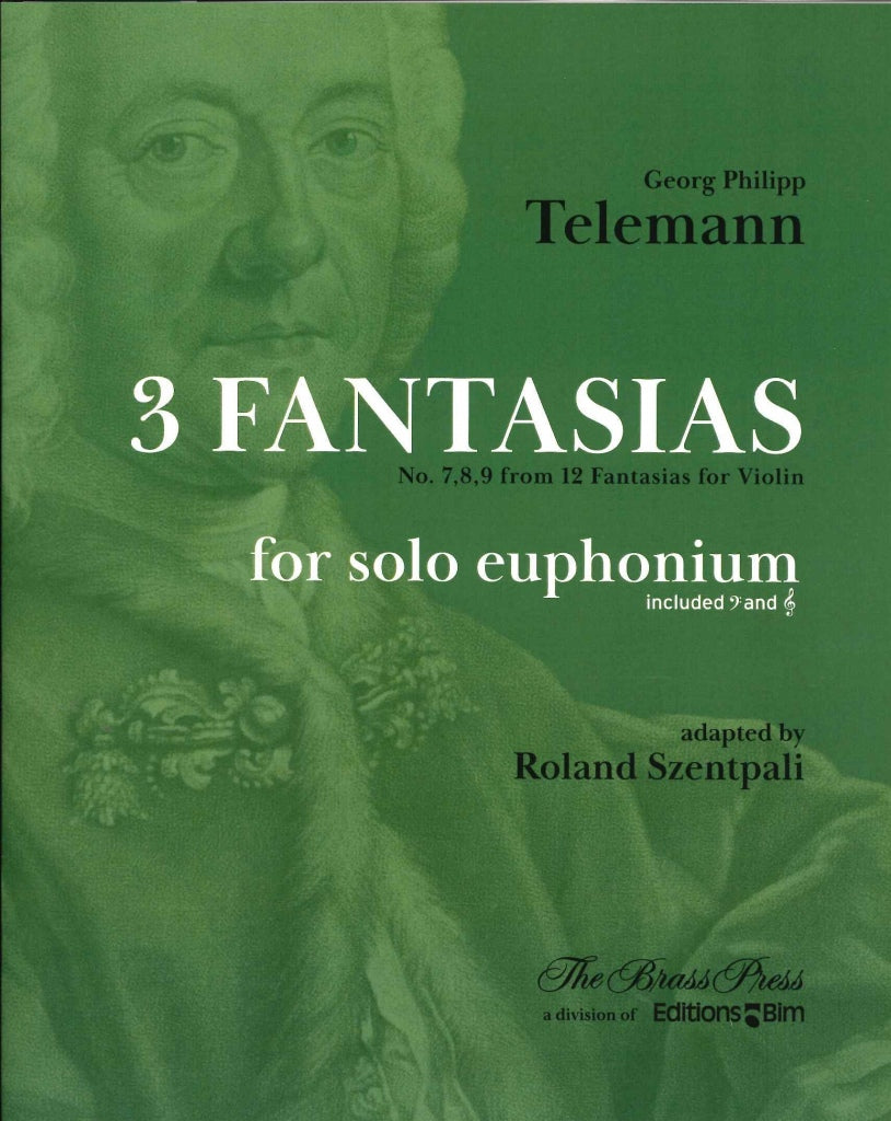 Telemann, 3 Fantasias (Euph Solo) (The Brass Press/Bim)