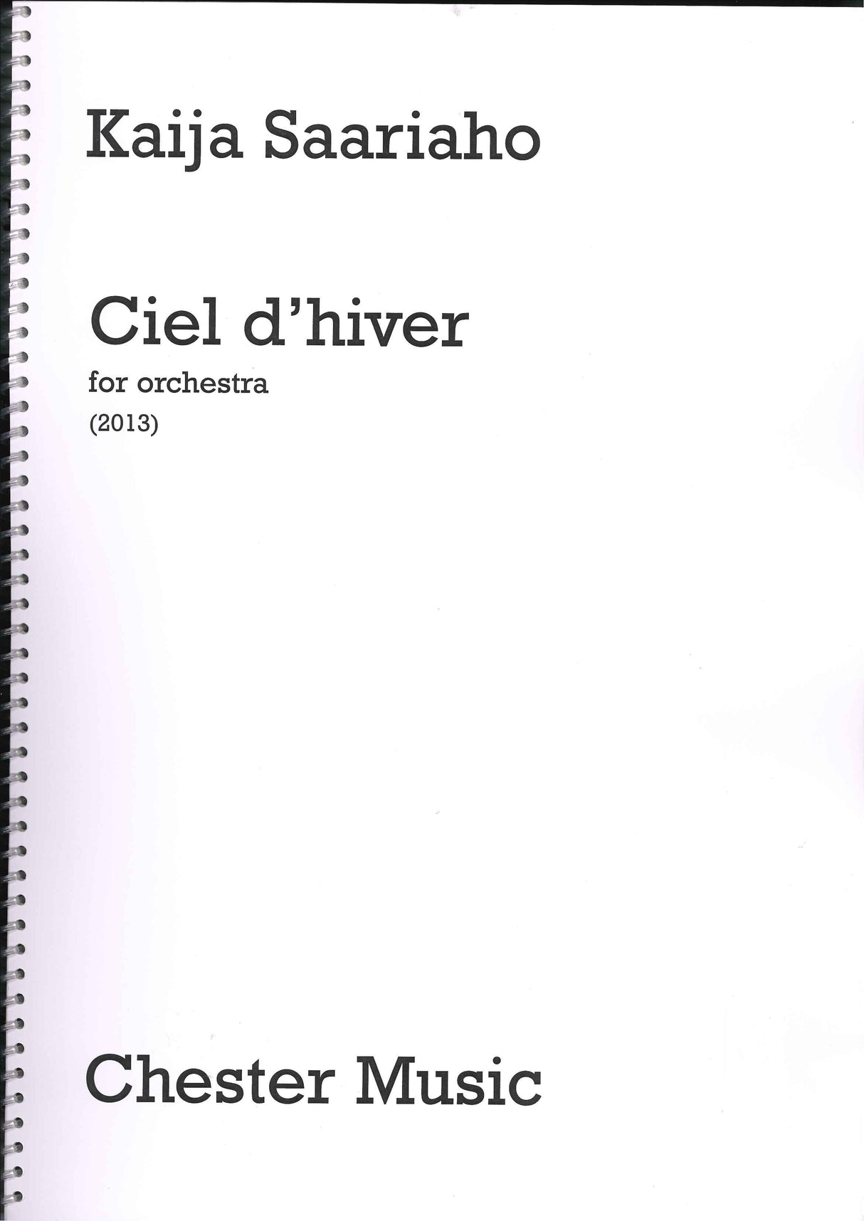 Saariaho, Ciel d'hiver (Chester)