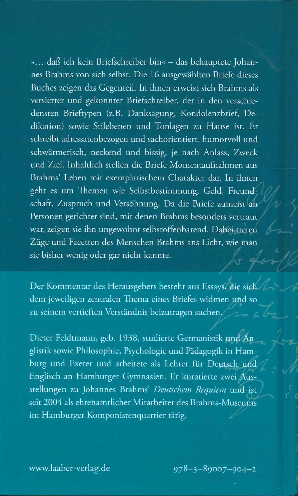 Feldtmann, Johannes Brahms im Licchte (Laaber-Verlag)