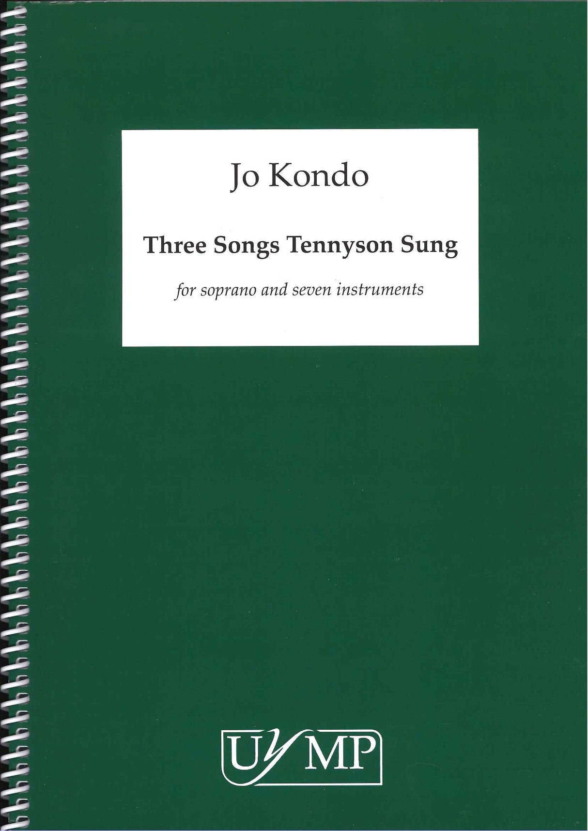 Kondo, 3 Songs Tennyson Sung（Study Scr) (York Music Press, University of)