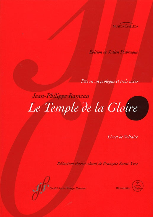 Rameau, Temple de la Gloire (Societe Jean-Philippe Rameau/Barenreiter)