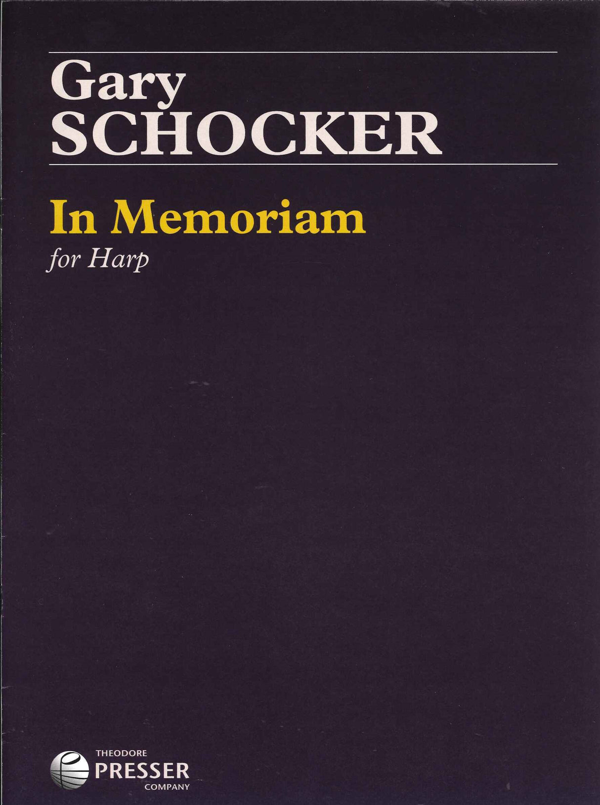 Schocker, In Memoriam, for Harp (Presser)