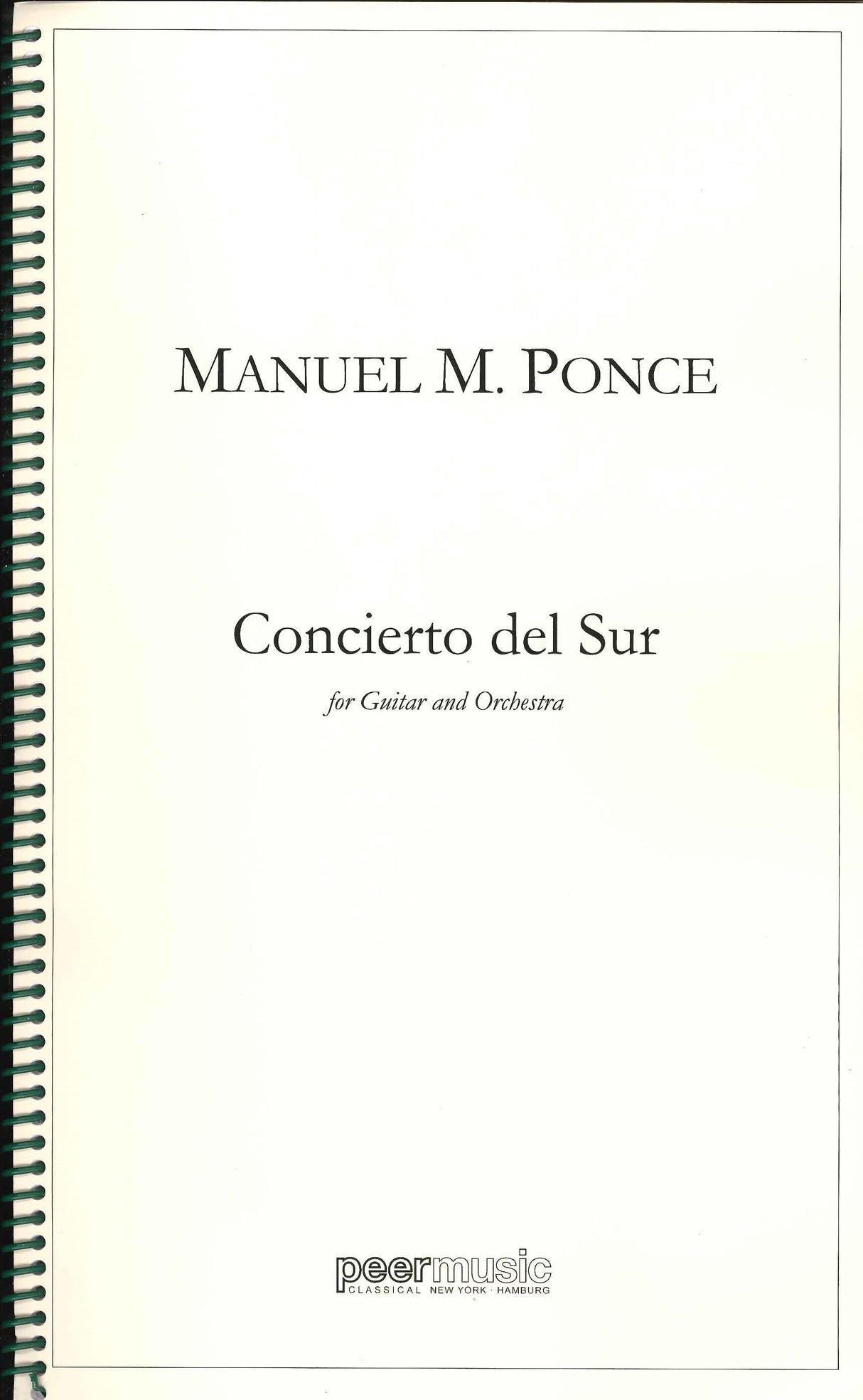 Ponce, Concierto del sur (Guit,Orch) (Peermusic)