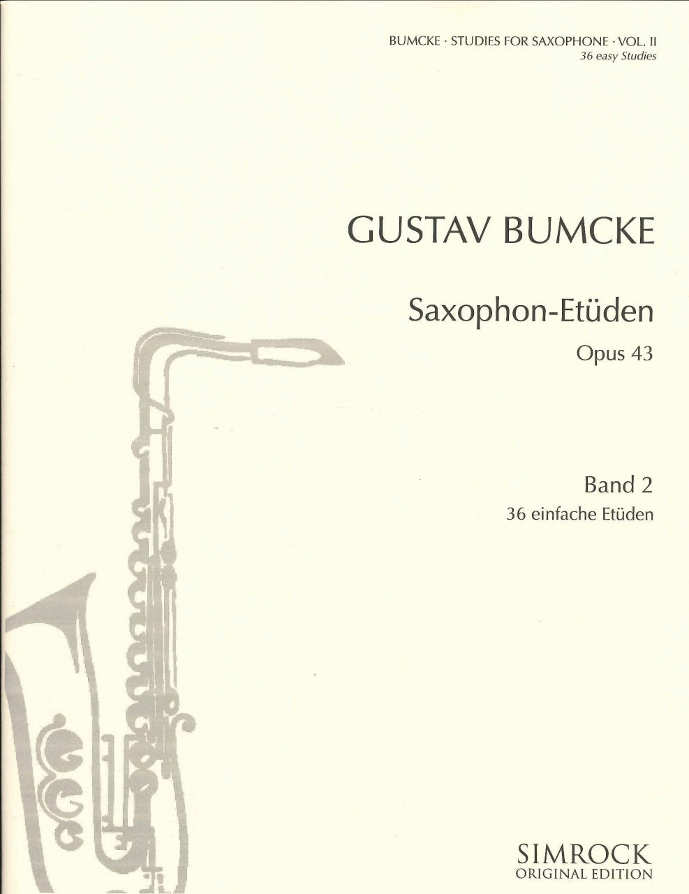 Bumcke, Studies op. 43/2: 36 Easy Studie (Simrock)