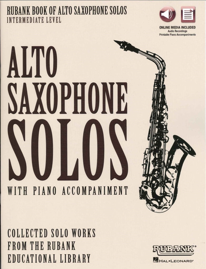 Rubank Book of Alto Sax Solos Intermedit (Rubank)