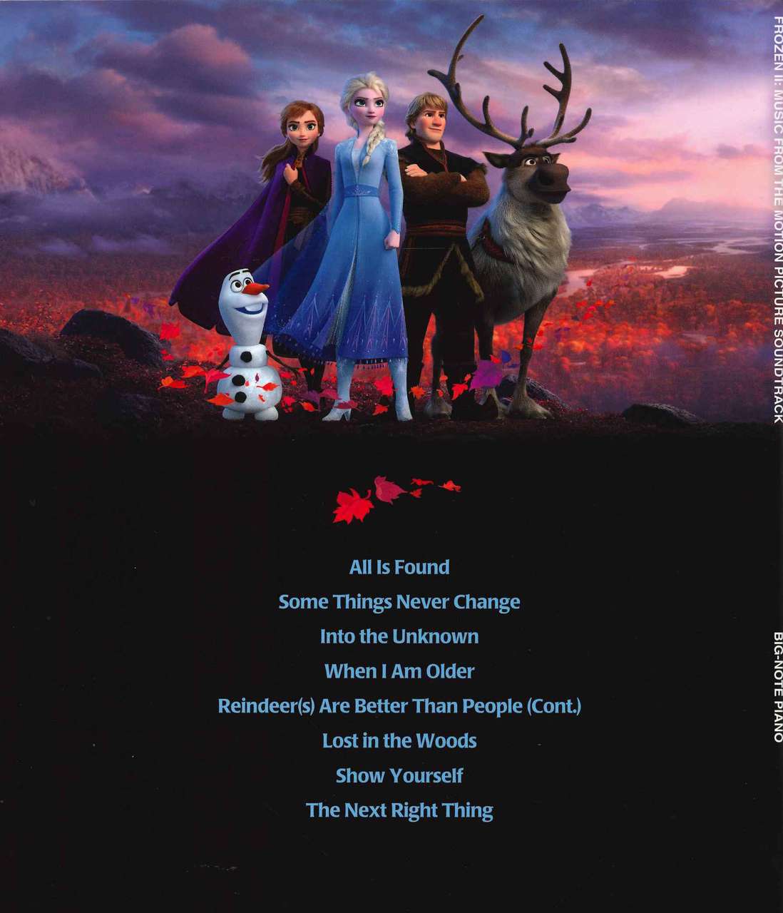 Frozen II: Big-Note Piano Songbook (Hal Leonard)